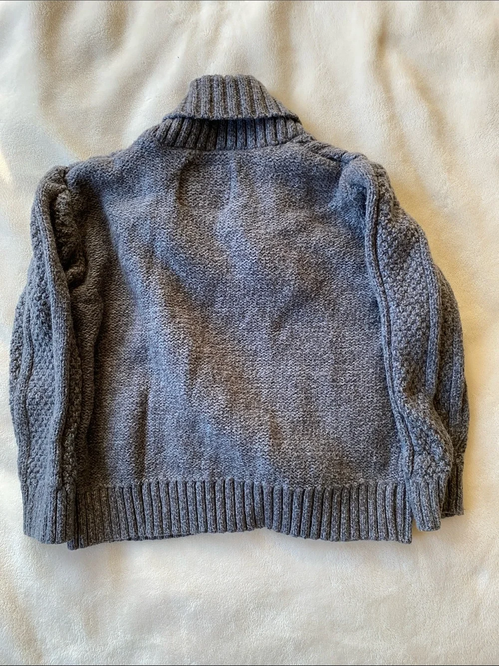 OshKosh B'gosh Gray Cable Knit Button-Up Cardigan